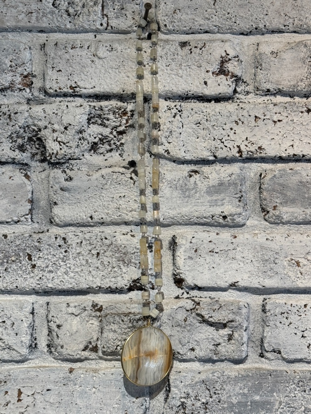 70s Vintage Agate Pendant Necklace - Picture 7 of 13
